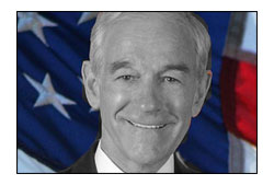 Ron Paul w/Flag Background